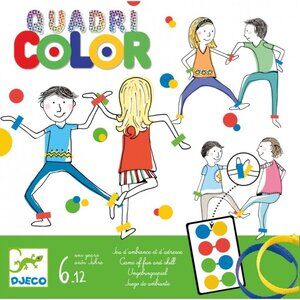Djeco Quadri Color -Twister-style Fun Party Game 6+ New Sealed